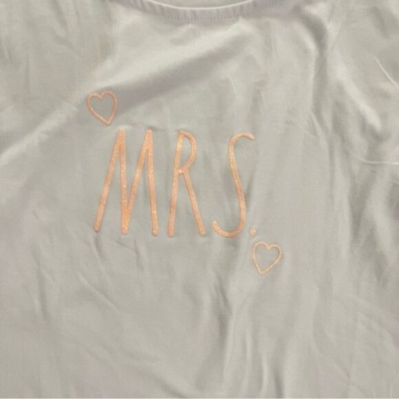 Rae Dunn White and Peach MRS Bridal Tank for the Bride Large NWT - Picture 2 of 7